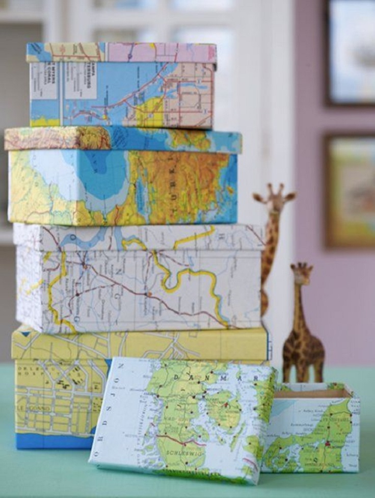 map-covered-box